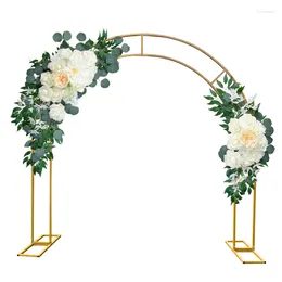 Fleurs décoratives 2 pièces de mariage arc swag pour boho cérémonie de douche de bébé arrangement de fleurs réception de fond décoration