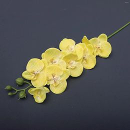 Fleurs décoratives 2 tiges lavande de soie en soie orchidée artificielle pour le bouquet de mariage bricol