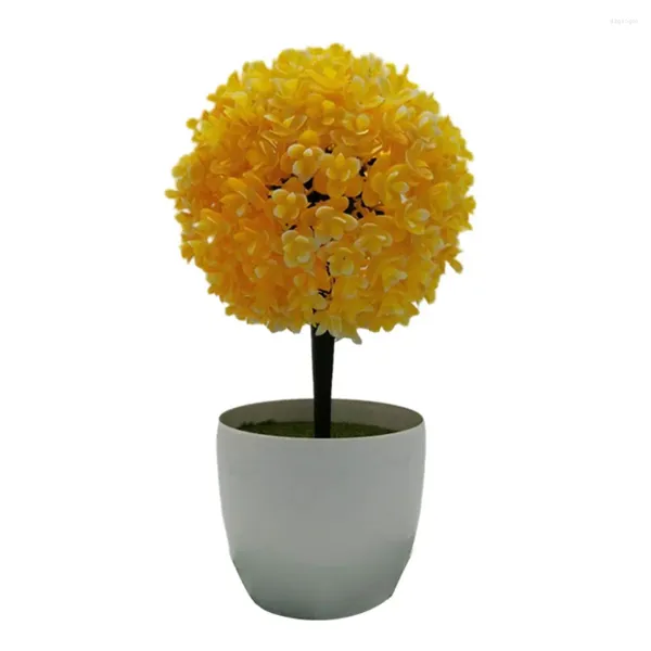 Fleurs décoratives 2 merveilleux choix de cadeaux plantes artificielles d'intérieur en Pots pour les proches bonsaï
