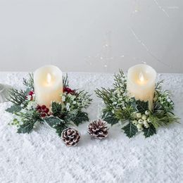 Flores decorativas de 20/28 cm Candalas de Navidad Camina de velas Centro de cornas