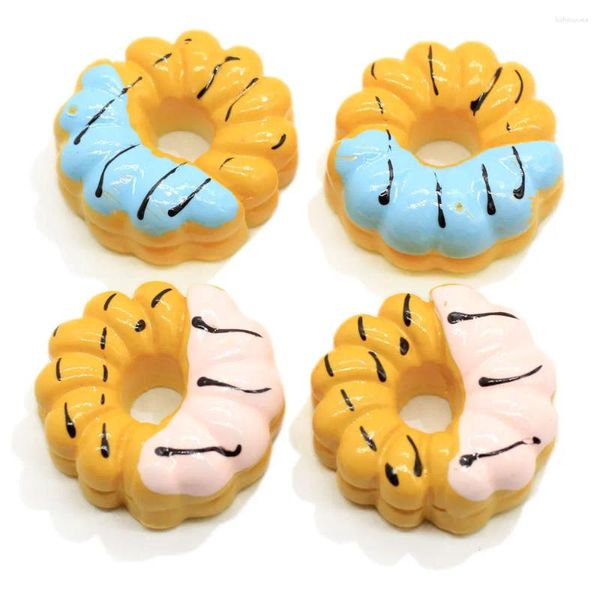 Flores decorativas 20/50 Uds. Lindo caramelo Donut muñeca comida juego de simulación accesorios para casa de muñecas artesanía casera en miniatura decoración pastel cocina para niños