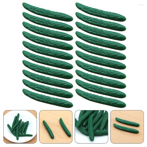 Fleurs décoratives 20 pcs 36cm CUCUCBUMBER MICRO PLACESSAGE TOYS CHILRENS MINI DÉCORATIONS MINIATURES PVC MAISON FOURNI