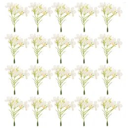 Fleurs décoratives 20 PCS Accessoires de cheveux Artificial Flower Bride Wedding Decor pour décoration