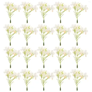 Fleurs décoratives 20 PCS Accessoires de cheveux Artificial Flower Bride Wedding Decor pour décoration