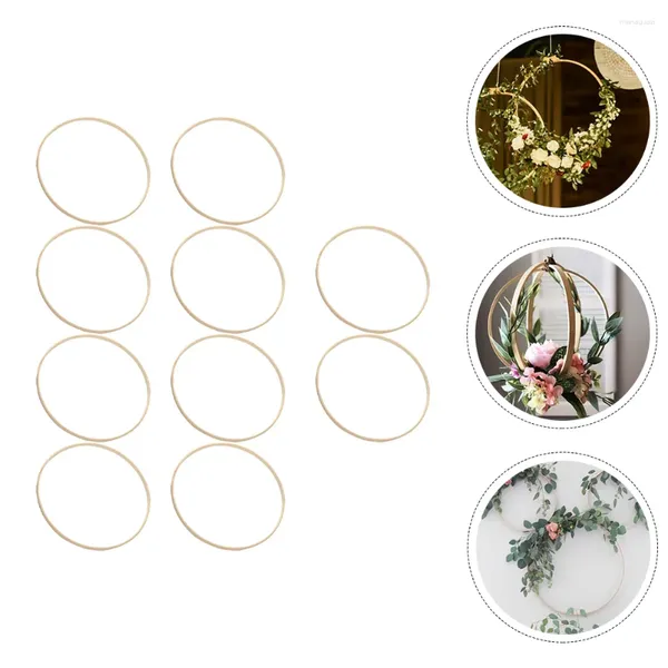 Fleurs décoratives 20 PCSDecorative Wood Tools Diy Christmas Wreath Crafts Material Rream Catcher Ring Garland Supply