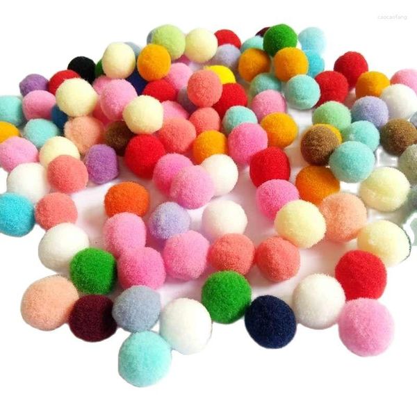 Fleurs décoratives 200-60 Pcs/lot Pompon Boule De Fourrure En Peluche Couleur Mixte Creative Enfants À La Main Matériel Pour BRICOLAGE Artisanat Fournitures