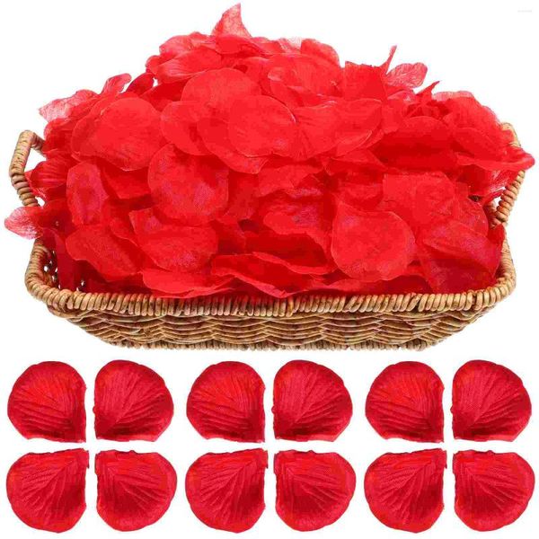 Fleurs décoratives 2000 pcs ornements rouges roses roses roses pétales de fleur artificielle