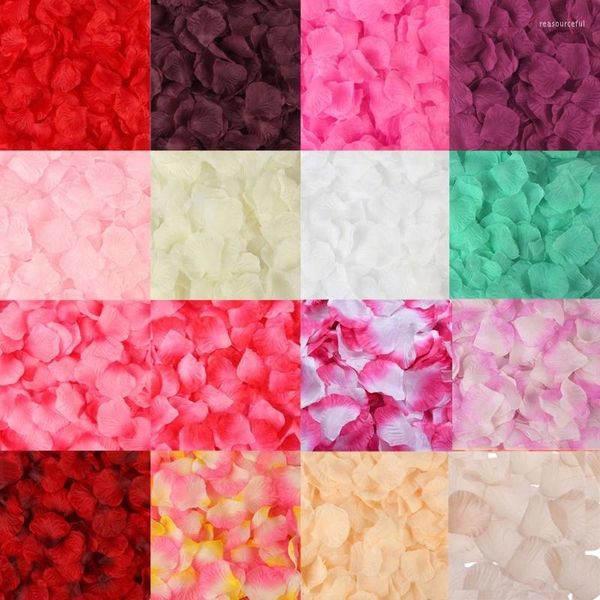 Fleurs décoratives 2000pcs pétales de rose soyeux pour les décorations de fête de mariage centres de réception tables de réception décor rustique fleur fille dispersion