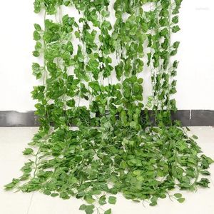 Fleurs décoratives 200 cm plante artificielle verte garland garland garland cagaeper suspendu vine bricol