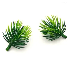 Fleurs décoratives 200pcs aiguilles de pin artificielles fausses plantes branches pour décorations d'arbre de Noël accessoires de bricolage