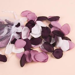 Fleurs décoratives 200pcs soie artificielle pétales de rose décorations de mariage fleur fille panier allée dispersion douche nuptiale romantique