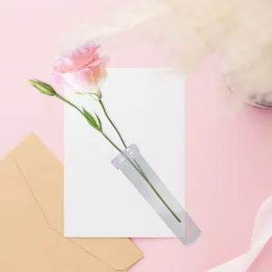 Fleurs décoratives 200 pièces fournitures Tube pratique Transparent en plastique utile conteneur d'eau pour le stockage des fleurs