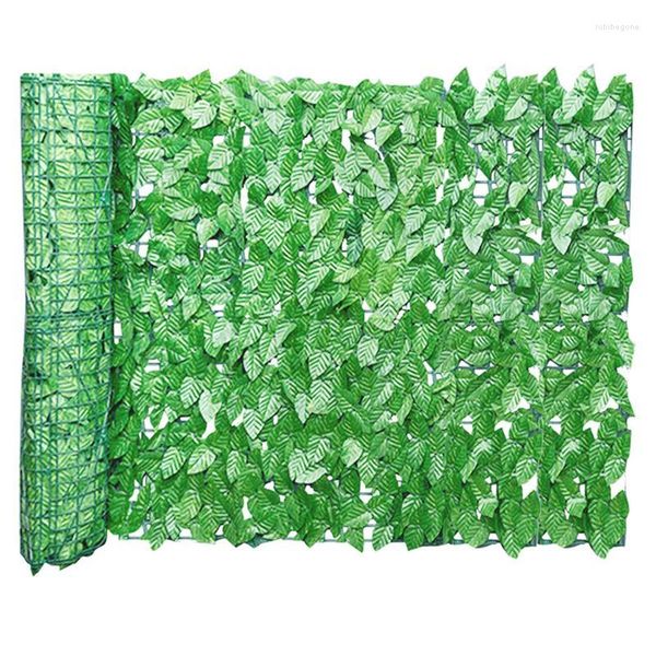 Fleurs décoratives 2022 Rouleau de criblage de feuilles artificielles UV Fade Protected Privacy Hedging Wall Aménagement paysager Clôture de jardin Balcon Écran