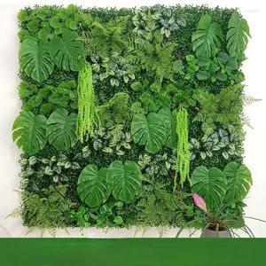 decoratieve bloemen 2023 40x60cm groen kunstplanten wandpaneel plastic buiten gazons tapijt decor bruiloft achtergrond feest tuin gras
