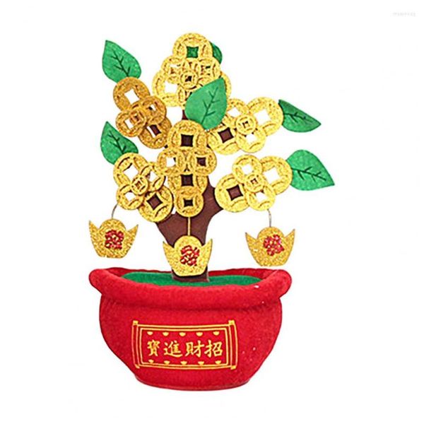 Fleurs décoratives 2023 Bonsaï artificiels de style chinois décorations festives apportent un trésor de richesse cadeau de printemps festival arbre arbre faux