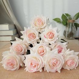 Fleurs décoratives 2023 Thé artificiel Peony Rose Silk d'automne Faux pour le salon DIY DÉCINIR DÉCORATION DE MÉDICA