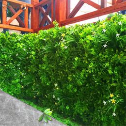 Decoratieve bloemen 2023 Kunstmatige planten Lawn Diy Achtergrondwandsimulatie Gras Bloem Huis Decoratie Groene groothandel tapijtgras
