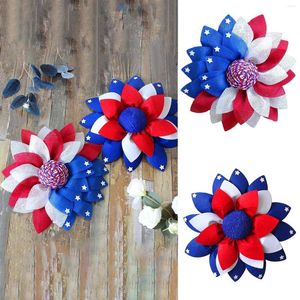 Decoratieve Bloemen 2023 Grens Amerikaanse Onafhankelijkheidsdag Krans Decoratie Pasen Raam Deur Hanger Props