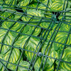 Fleurs décoratives 2023 Jardin Plante Clôture Artificielle Faux Vert Feuille Écran De Confidentialité Panneaux Rotin Extérieur Haie Maison Decora Vignes
