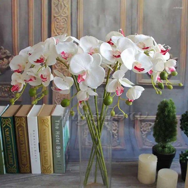 Fleurs décoratives 2024 Arrivée Béduisante mariage coloré 78 cm artificiel faux fleur de soie phalaenopsis Butterfly Orchid