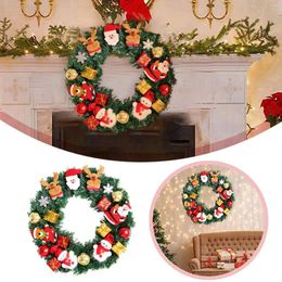 Fleurs décoratives 2024 Couronne de Noël Decoration Front Decoration Cottage et Farmhouse Wreaths Decor for Home Party Wall Indoor