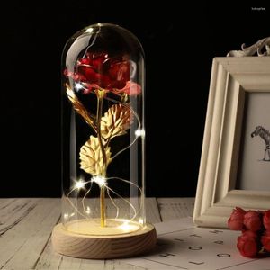 Fleurs décoratives 2024 originales, cadeau de mariage, de saint-valentin, Rose dans un dôme de verre, beauté préservée pour toujours, romantique spécial