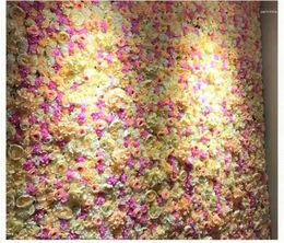 Fleurs décoratives 2024 Mur de fleur de mariage avec stand Cadre coloré pour les fournitures de décoration de fête Client