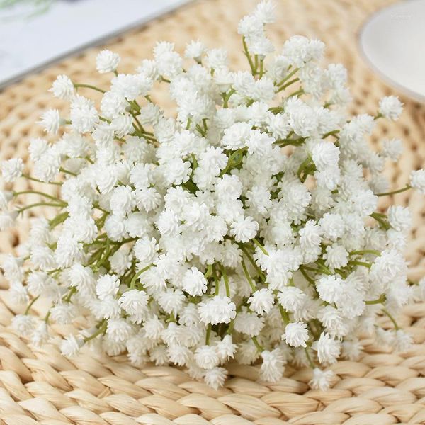 Flores decorativas 20 cm Artificial Baby Breath Gypsophila Flower para la decoración del banquete de boda Home Garden DIY Fake