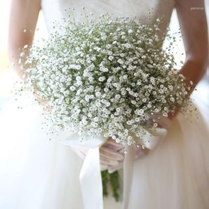 Decoratieve bloemen 20 cm Baby Breath White Gypsophila Bouquet Artificial Fake Real Touch Flower For Wedding Party Garden Decoratie Diy Home