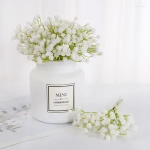 Fleurs décoratives 20 cm Babys blanc souffle artificiel faux gypsophia bricolage bouquets floraux arrangement