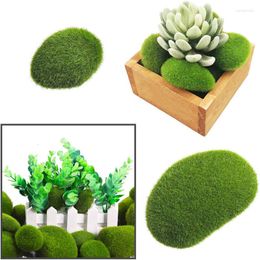 Flores decorativas 20 piezas rocas de musgo artificiales bolas verdes para arreglos florales jardines y decoración artesanal planta de jardín