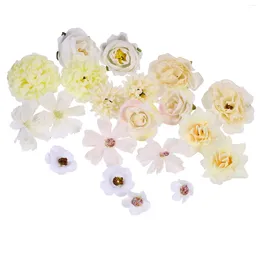 Fleurs décoratives 20 pièces, ornements de fleurs artificielles de mariage, accessoires Po romantiques