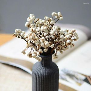 Decoratieve Bloemen 20st Dired Bloem Planten Natuurlijke Katoen Ballen Droge Echte Witte Fruit Bos Party Diy Bruiloft Woondecoratie