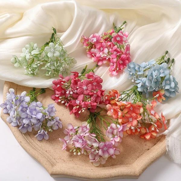Fleurs décoratives 20pcs Fake Artificial Gerbera Small Bouquet DIY GARLAND MARIAGE DÉCORATION DE FLEUR DÉCORATION