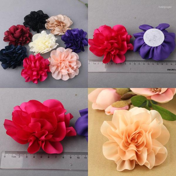 Fleurs décoratives 20 pcs/lot 8 couleurs U Pick 10 cm tissu fait main ballerine inachevé Boutique cheveux accessoires bricolage artisanat