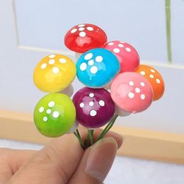 Decoratieve bloemen 20 stks Mini Mushroom Diy Craft Tuin Ornament Resin Artificial Foam Pot Plants Decor Moss Decoratie voor gesimuleerde