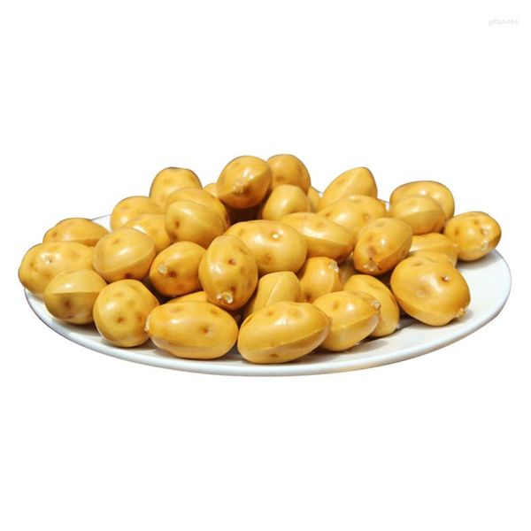 Fleurs décoratives 20pcs Mini Mousse De Pommes De Terre Artificielle Faux Fruits Légumes Pour La Maison De Mariage Décoration Cognitive Jouet Accessoires Table À Manger