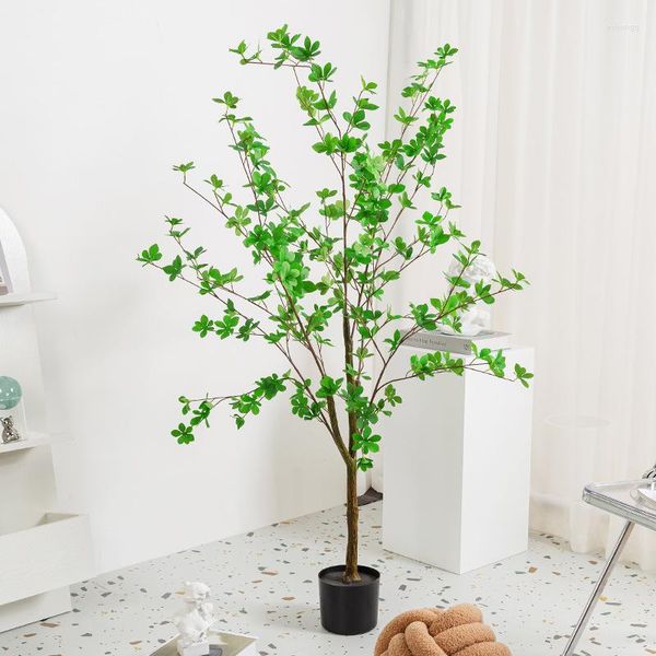 Fleurs décoratives 220 CM Artificielle Plante Suspendue Arbre Décor À La Maison Pot Japonais Cheval Ivre Bois À Plusieurs Tiges À Trois Tiges