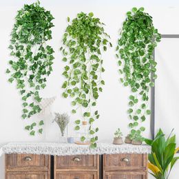 Decoratieve bloemen 220 cm kunstmatige wijnplanten hangende klimop groene bladeren slinger voor huis tuin wanddecoratie bruiloft rotan krans