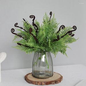 Fiori decorativi 23 foglie Fiore artificiale Foglia pianta Finta plastica realistica Erba persiana Simulazione Bouquet di felci