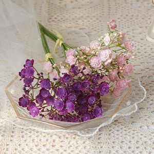 Decoratieve bloemen 23 cm kleine adem Gypsophila nep kunstmatige kersenbloesems DIY bruiloft decor boeket kunstbloem tak