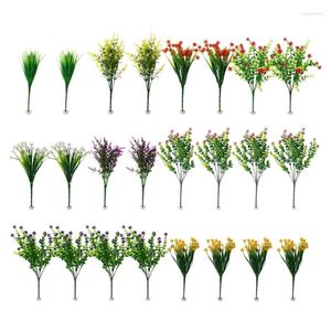 Decoratieve bloemen 24 bundels kunstmatige bloem binnen- en buiten UV resistent plantendecoraties mand achtertuin tuin