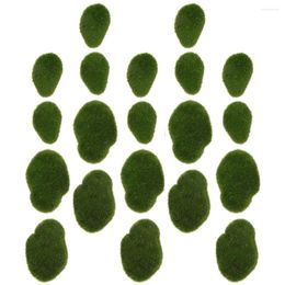 Fleurs décoratives 24 PCS Bonesaï Moss Moss Stone Fairy Gardens Rocks Foam Faux Stones