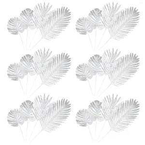 Decoratieve bloemen 24 PCS Simulatie Bloem slinger nepbladeren tafel mat bruiloft rekwisieten plastic feestbenodigdheden banket