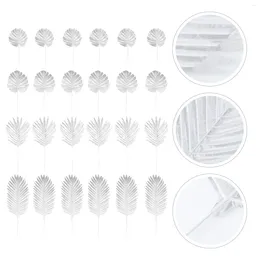 Fleurs décoratives 24 PCS Simulation Simulate Feuilles Hawaiian Decor Fake Wedding Plastic Prop Party Part