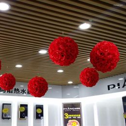 Fleurs décoratives 24 "60 cm Super grande taille haut de gamme haut de gamme artificielle de fleur de soie rose baiser boules pour centres de table de fête de mariage décorations
