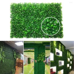 Decoratieve Bloemen 24 "x 16" Kunstmatige Buxus Heggen Panelen Gras Achtergrond Muur UV Beschermd Groen Voor Outdoor Tuin Decor