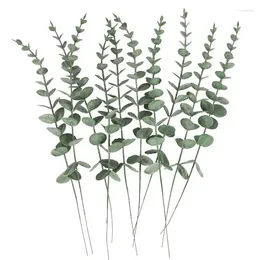 Decoratieve bloemen 24 -stks kunstmatige eucalyptus stengels decoratie 15 "lange faux bulk voor bruiloft boeket feest huisdecoratie