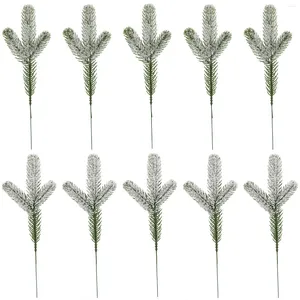Decoratieve bloemen 24 -stks kunstmatige dennennaalden takken warm sfeer plastic voor het maken van doe -het -zelf kerstslinger