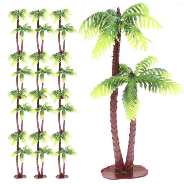 Fleurs décoratives 24pcs Tree Model Trees Scale pour gâteau topper Décorage de paysage décoration Ornement